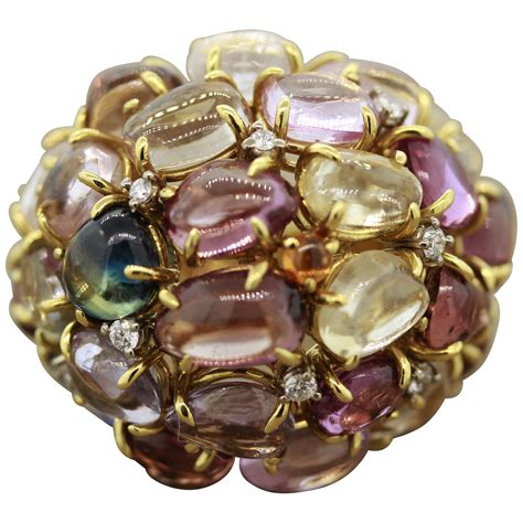 Multicolor Stone Dior Jardin Gold